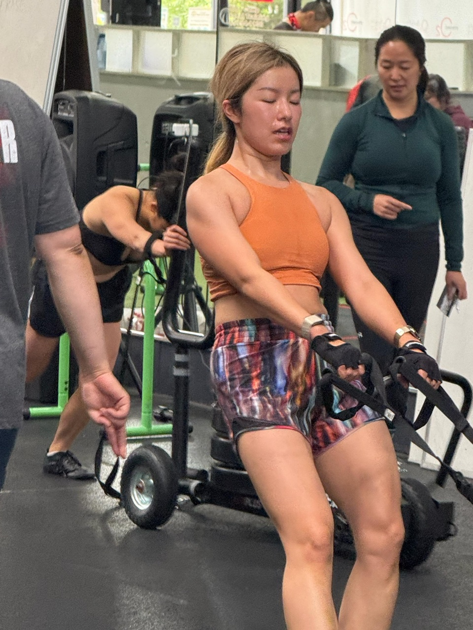 At a workout